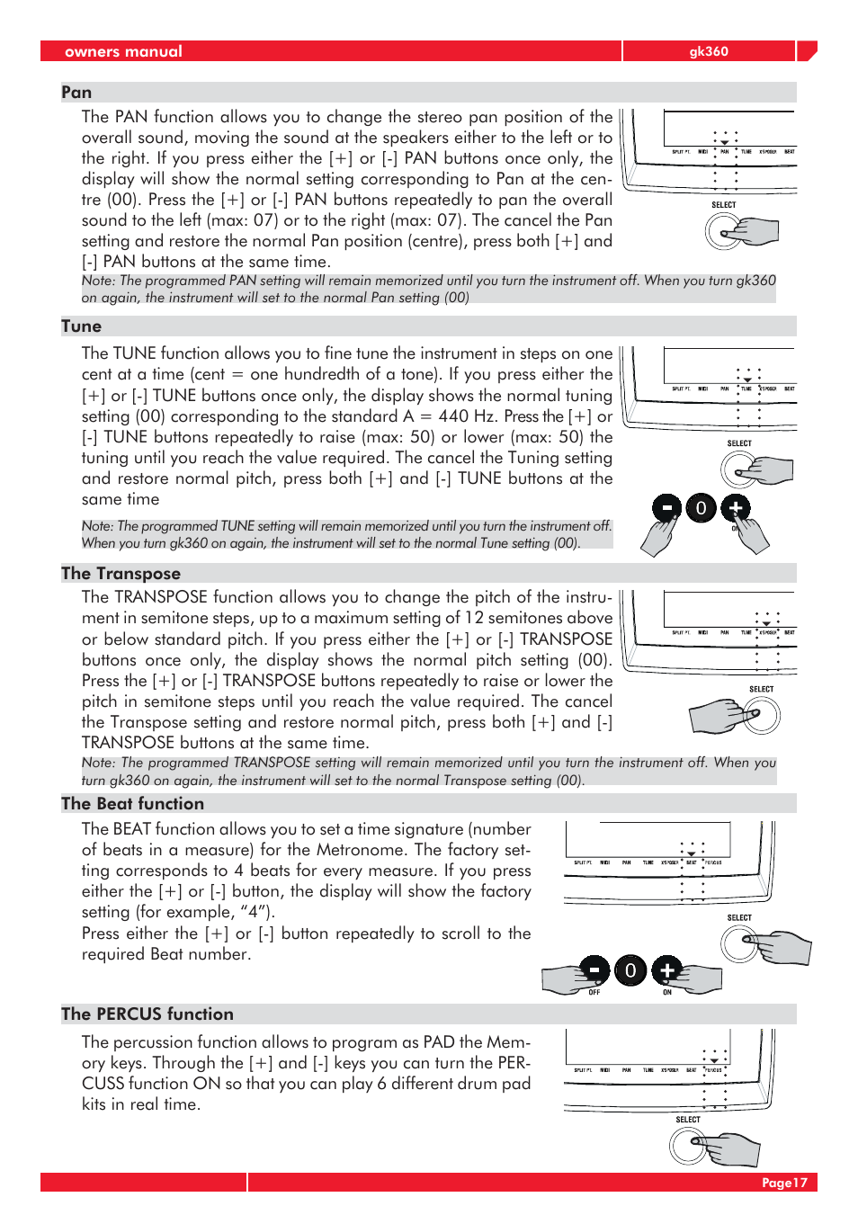 Generalmusic gk360 User Manual | Page 21 / 28