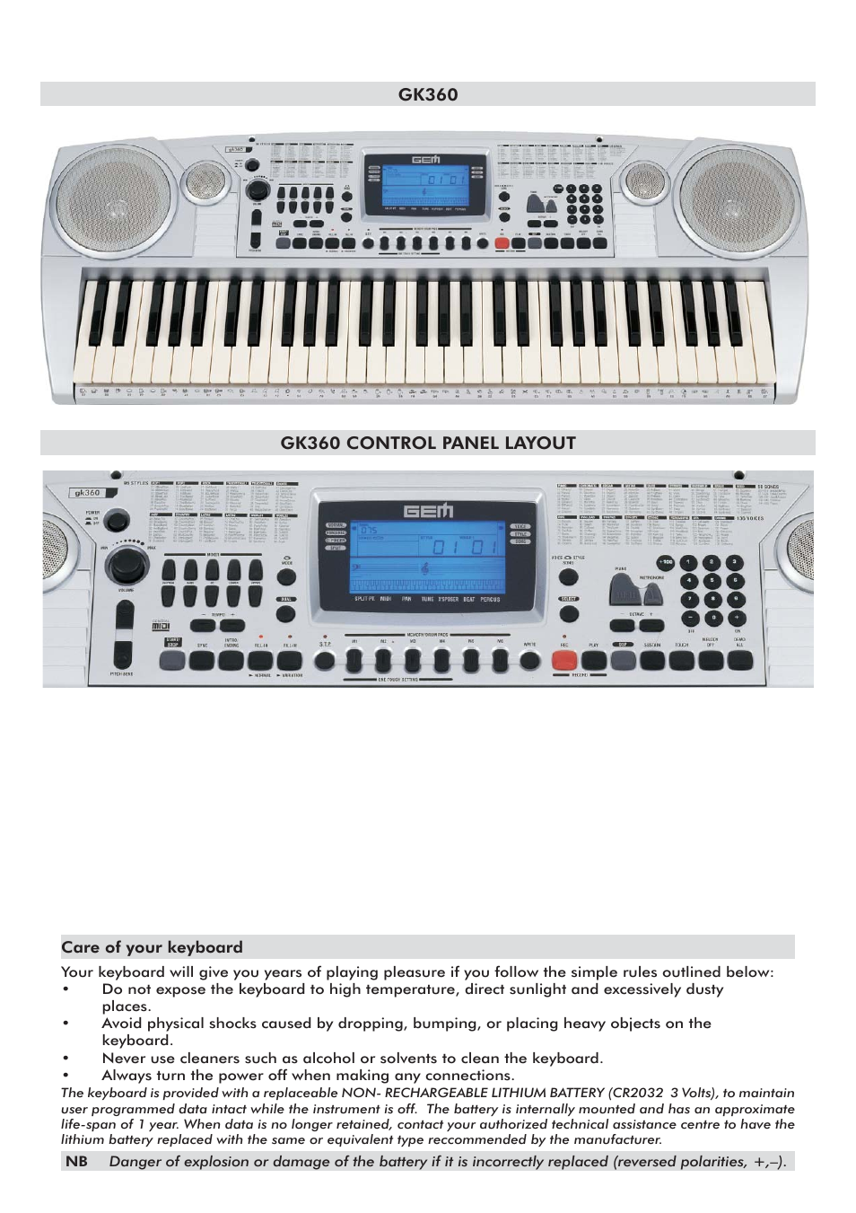 Generalmusic gk360 User Manual | Page 4 / 28