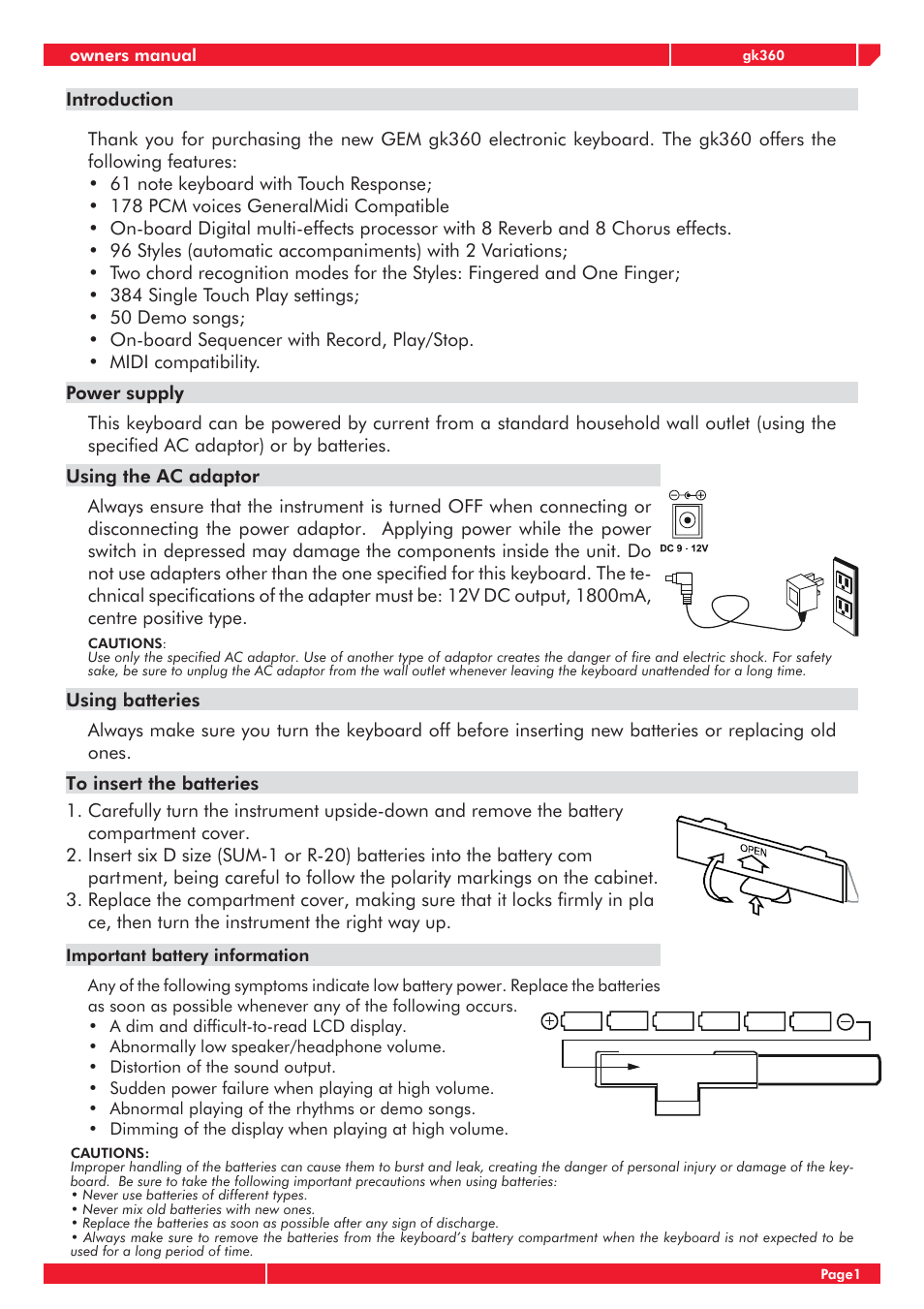Generalmusic gk360 User Manual | Page 5 / 28