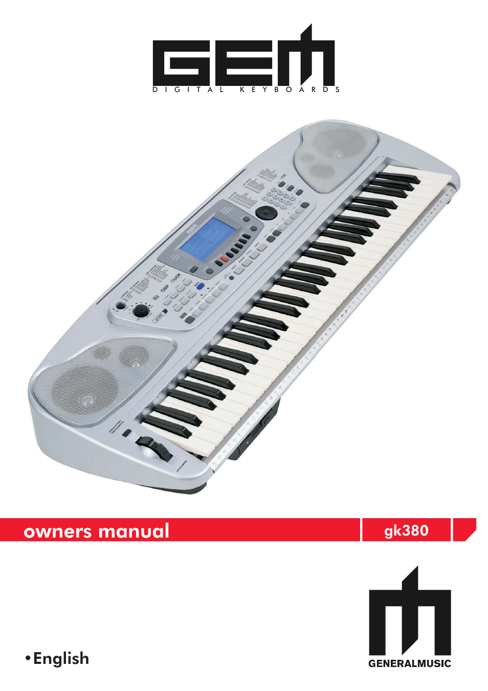 Generalmusic gk380 User Manual | 44 pages