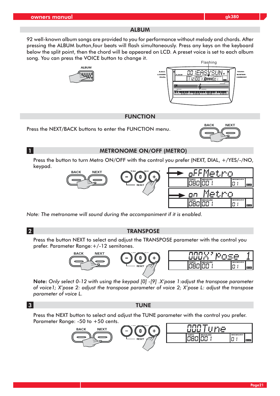Generalmusic gk380 User Manual | Page 25 / 44