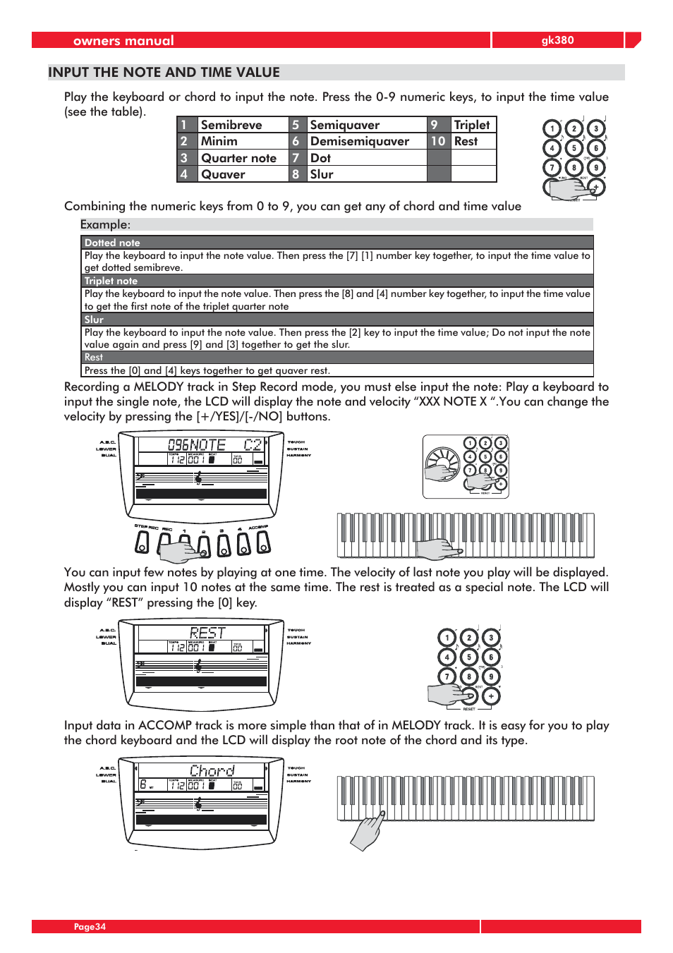 Owners manual | Generalmusic gk380 User Manual | Page 38 / 44