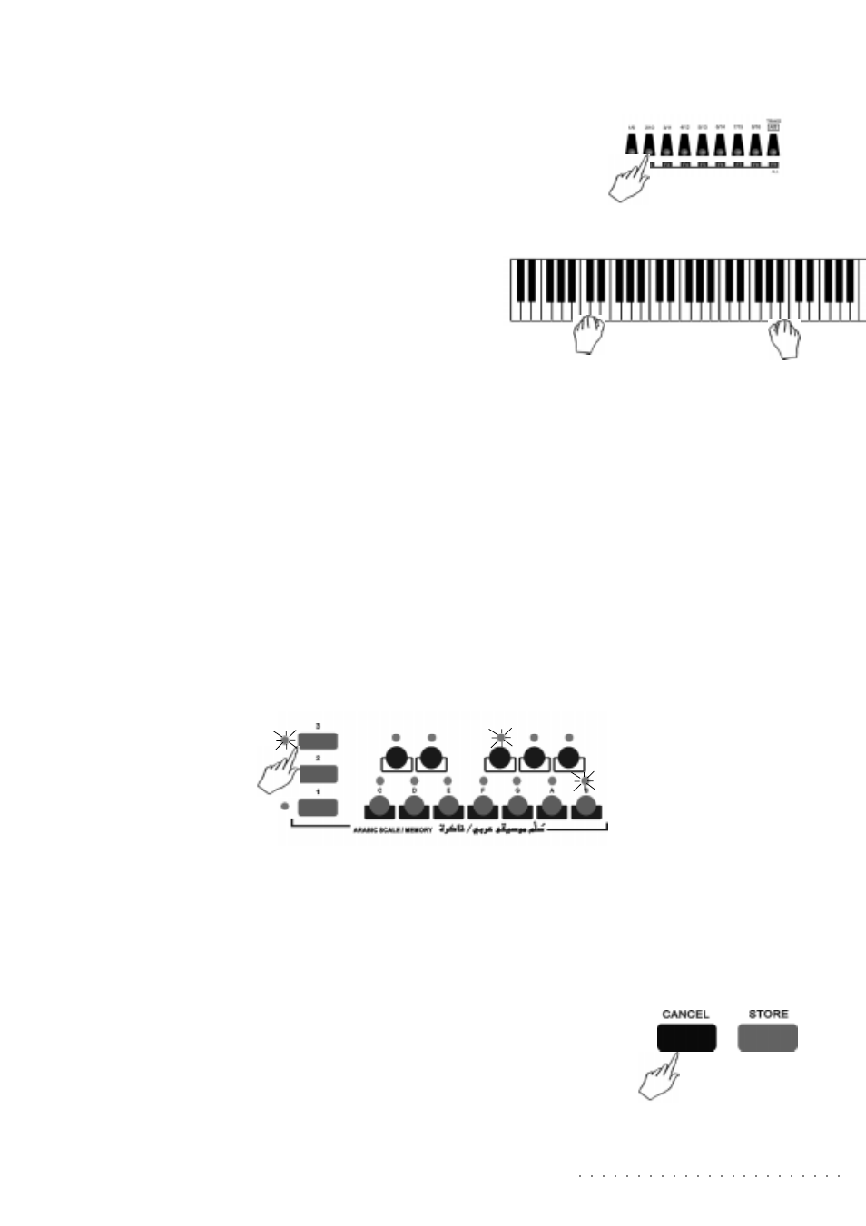 Get started 9 play with a preset arabic scale, Play manual bass | Generalmusic wk1or User Manual | Page 16 / 93