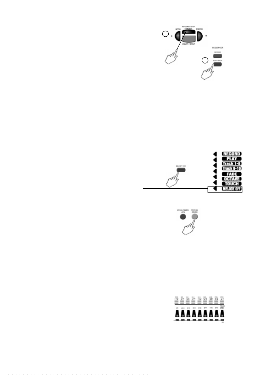 54 owner’s manual, Cancelling a song (clear function), Melody off | Play all songs, Play a song with a track in real time | Generalmusic wk1or User Manual | Page 61 / 93