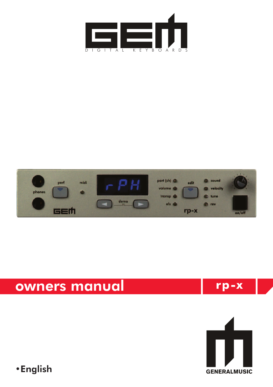 Generalmusic RP-X User Manual | 24 pages