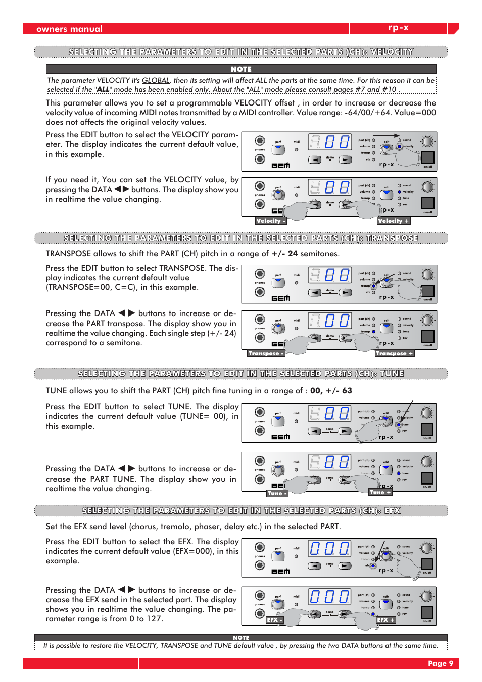 Rp-x | Generalmusic RP-X User Manual | Page 13 / 24