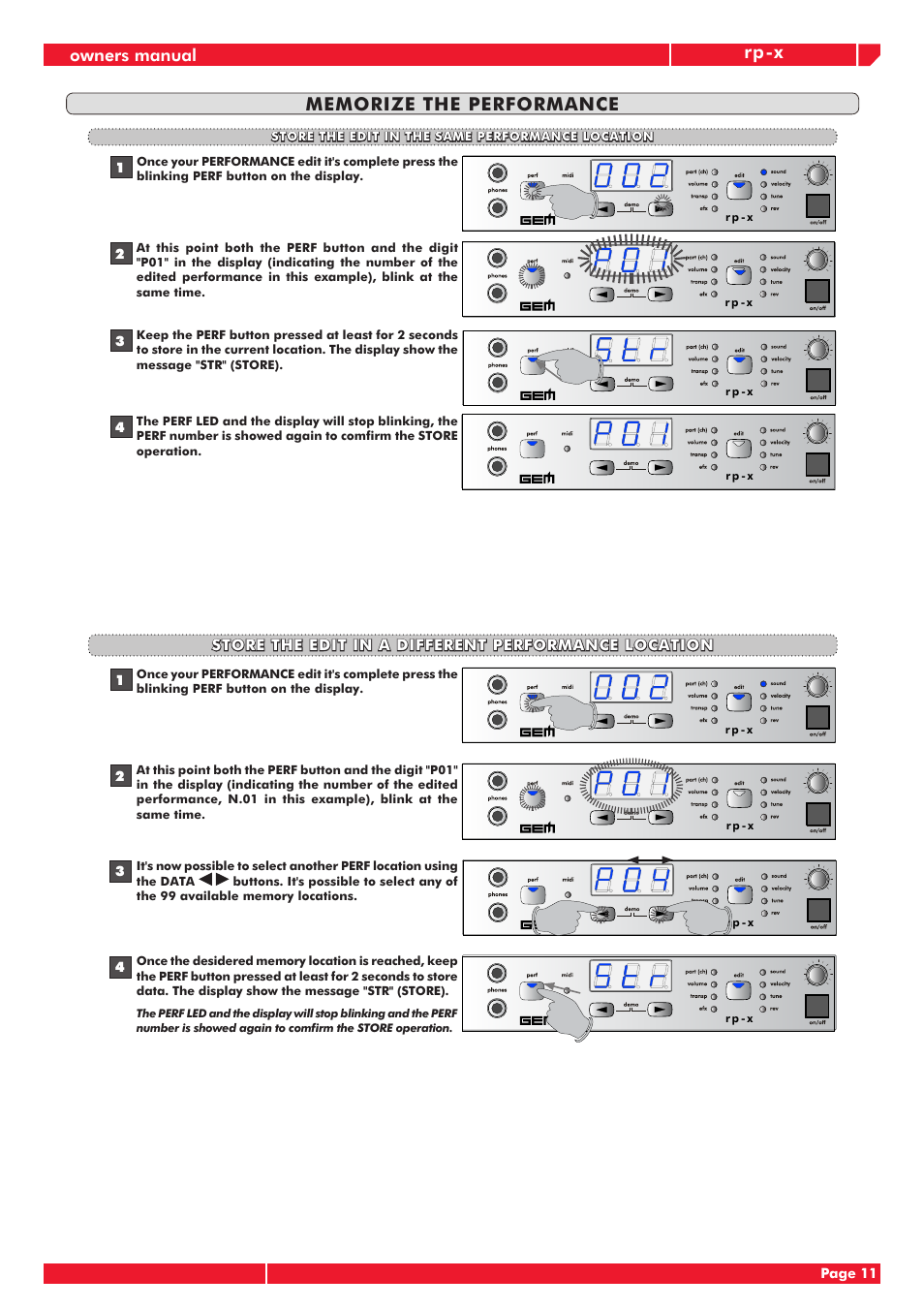 Rp-x, Owners manual | Generalmusic RP-X User Manual | Page 15 / 24