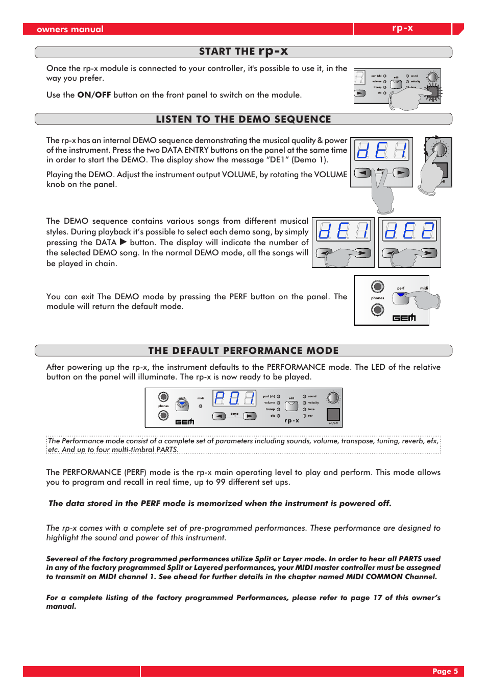 Rp-x | Generalmusic RP-X User Manual | Page 9 / 24