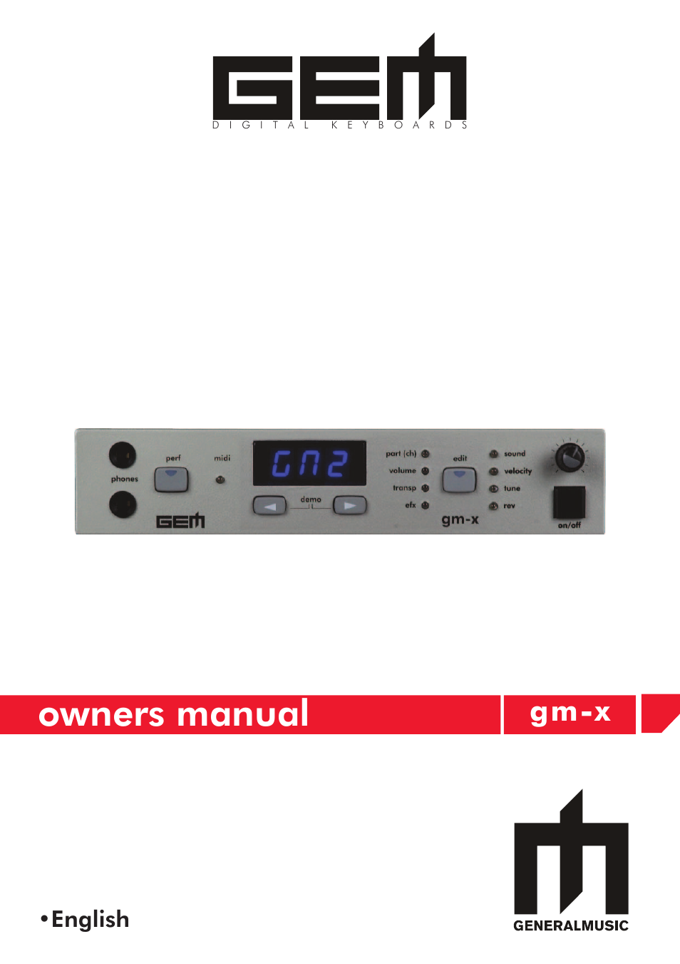Generalmusic GM-X User Manual | 24 pages