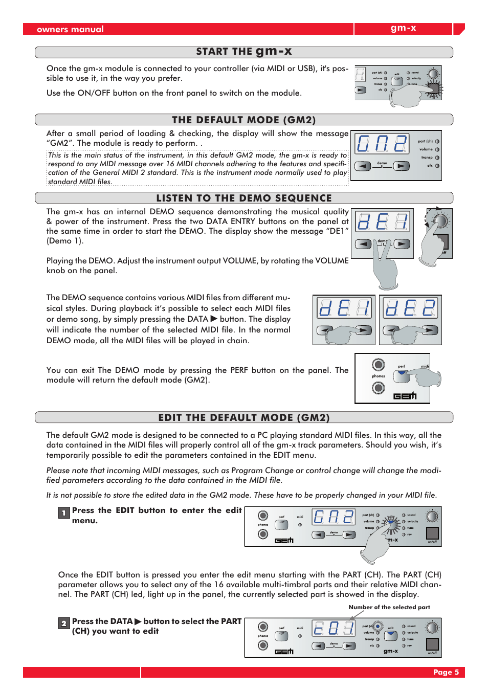 Gm-x | Generalmusic GM-X User Manual | Page 9 / 24