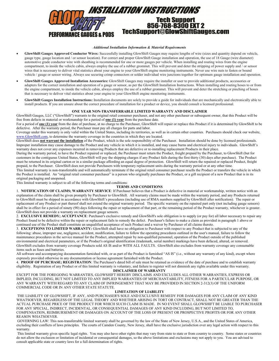 GlowShift Vacuum Pressure Gauge User Manual | Page 2 / 2