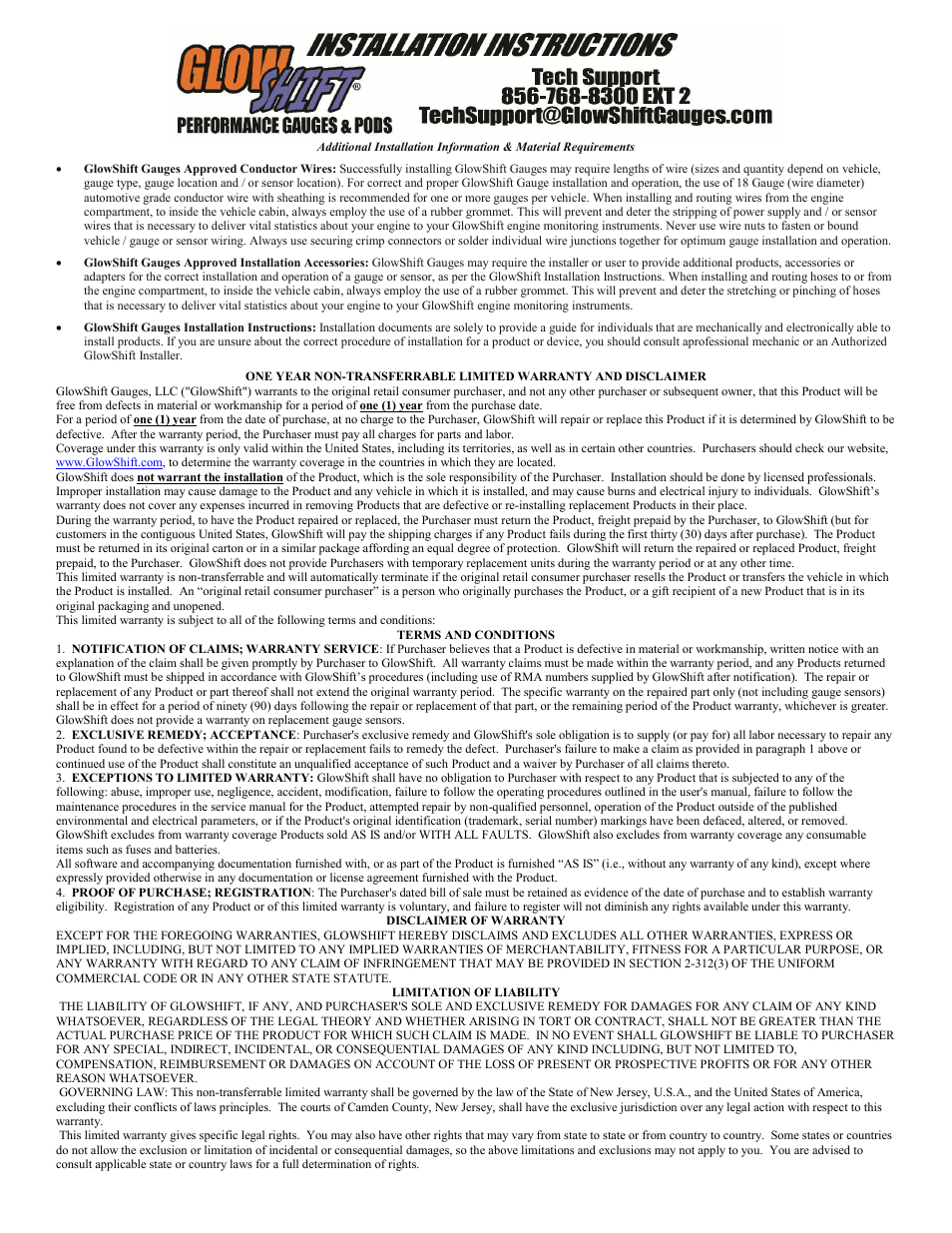 GlowShift Oil Pressure Gauge User Manual | Page 2 / 2