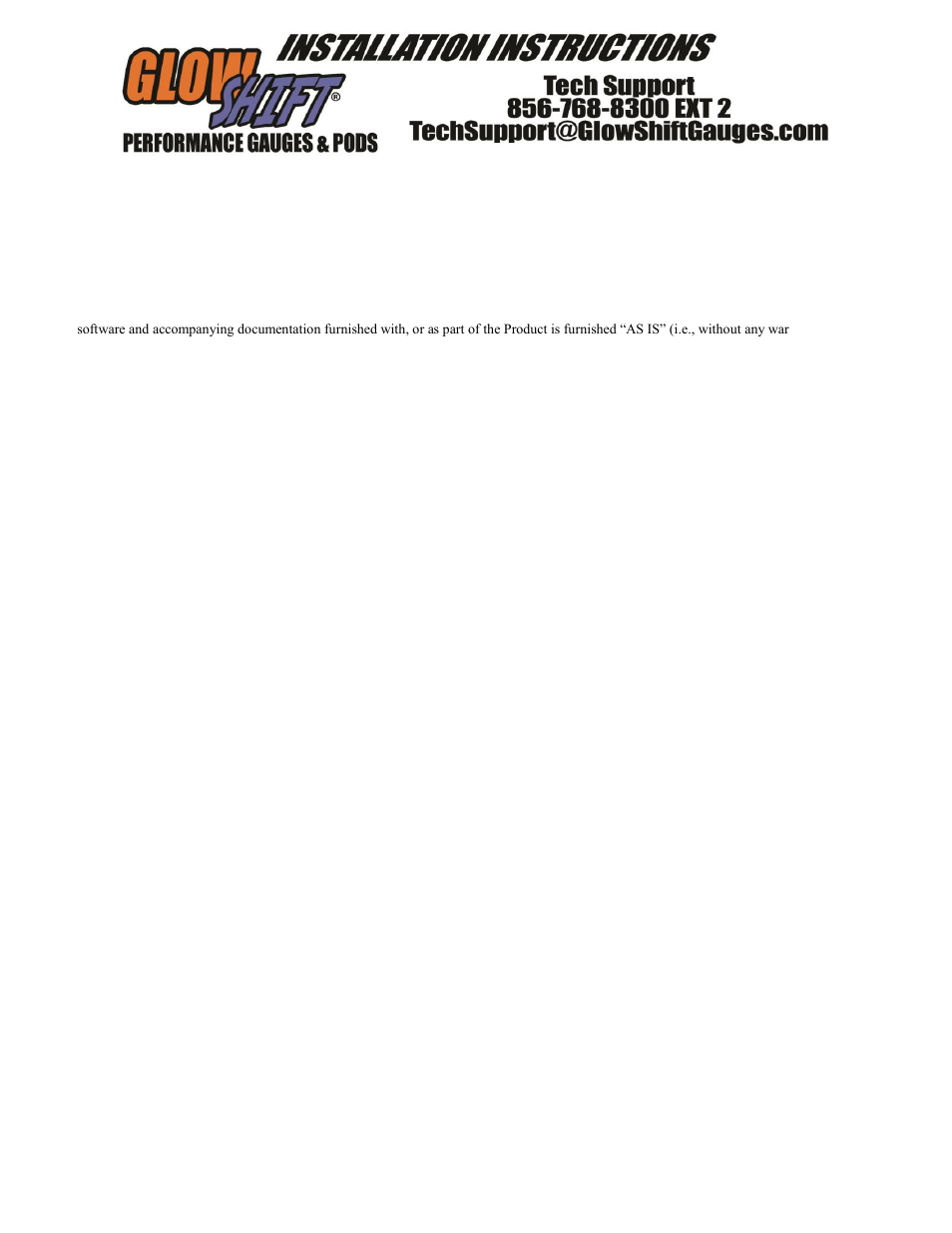 GlowShift Exhaust Gas Temperature Gauge User Manual | Page 3 / 3