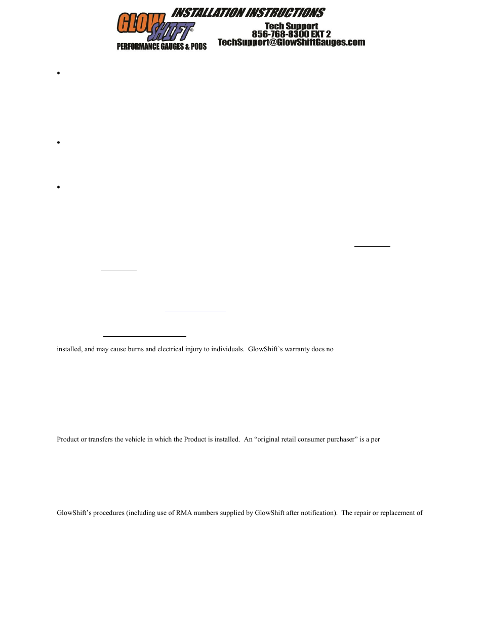 GlowShift Diesel Set- 60 PSI Boost, Pyrometer EGT, 30 PSI Fuel Pressure User Manual | Page 4 / 5