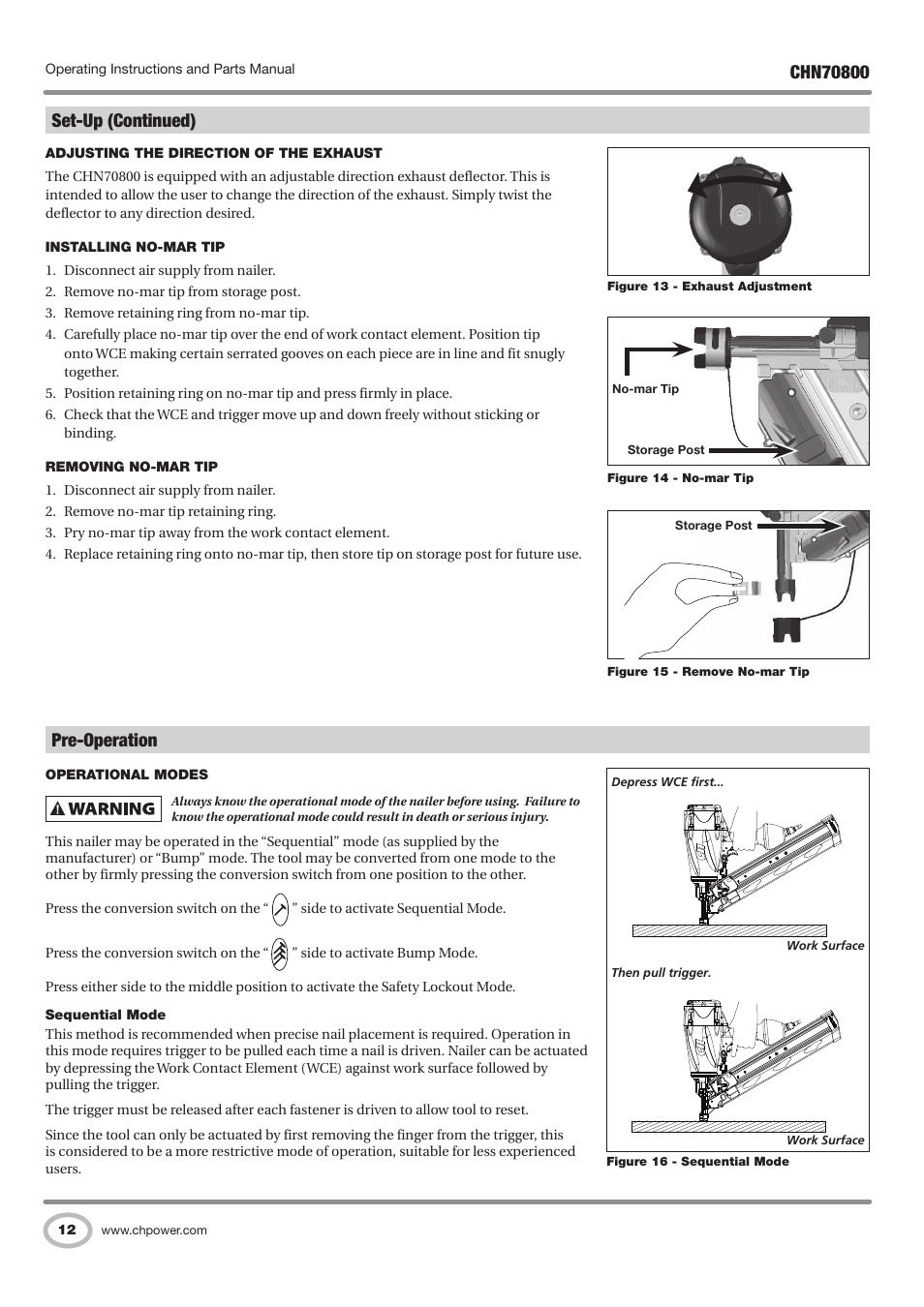 Pre-operation, Set-up (continued) | Campbell Hausfeld IN727700AV User Manual | Page 12 / 60