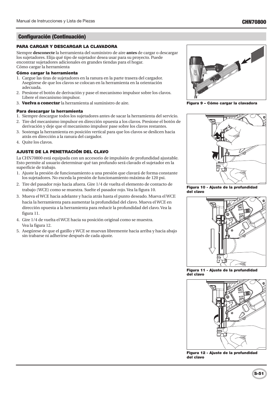 Configuración (continuación) | Campbell Hausfeld IN727700AV User Manual | Page 51 / 60