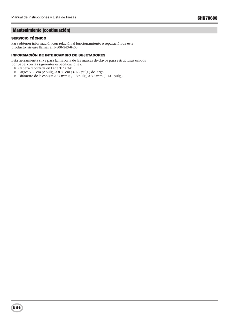 Campbell Hausfeld IN727700AV User Manual | Page 56 / 60