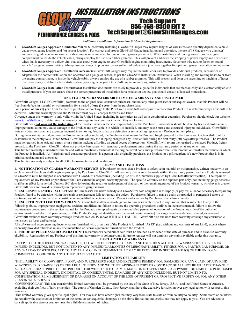 GlowShift 2400 Degree Exhaust Gas Temperature Gauge User Manual | Page 2 / 2
