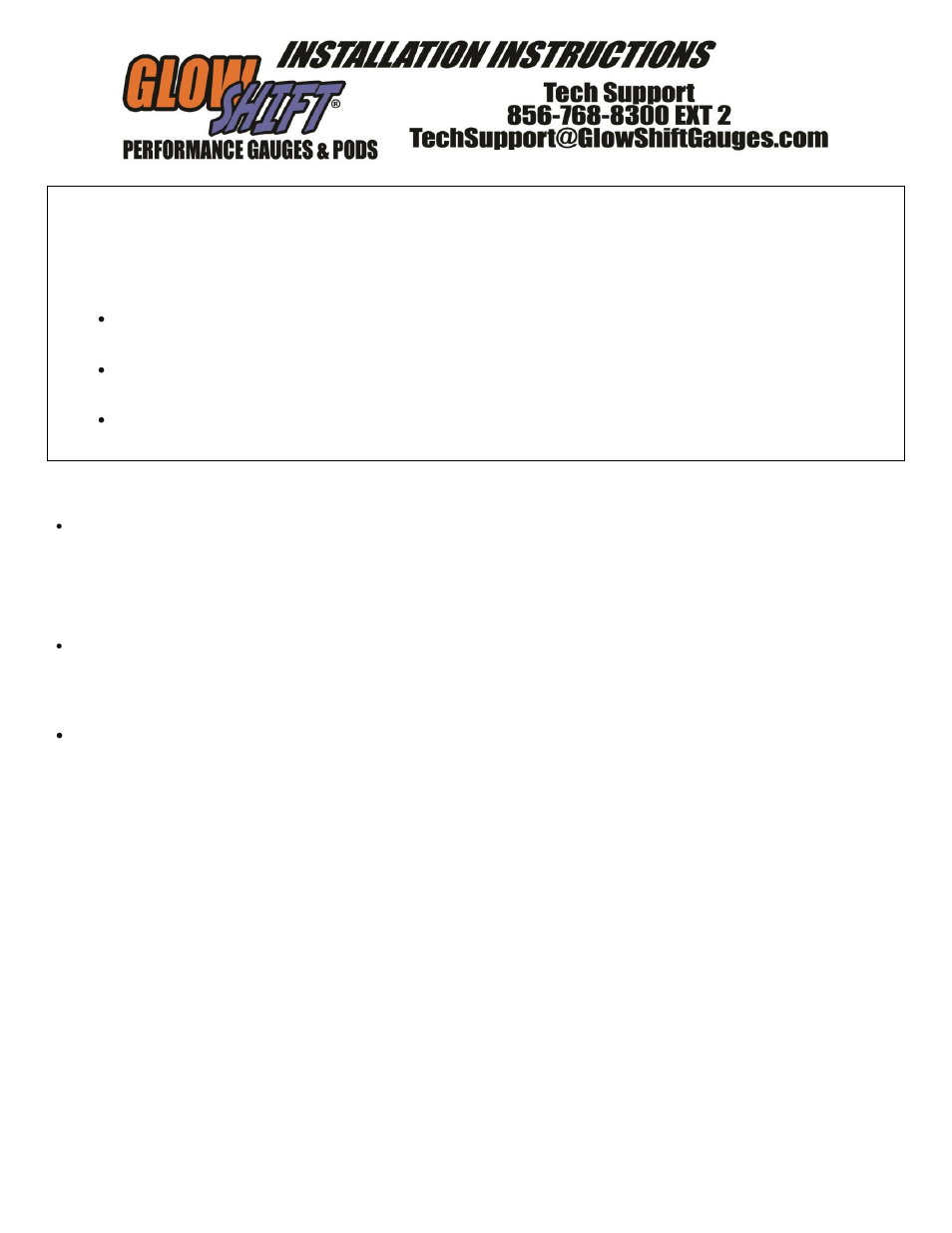 GlowShift Boost & Oil Pressure Combo Gauge User Manual | Page 2 / 3