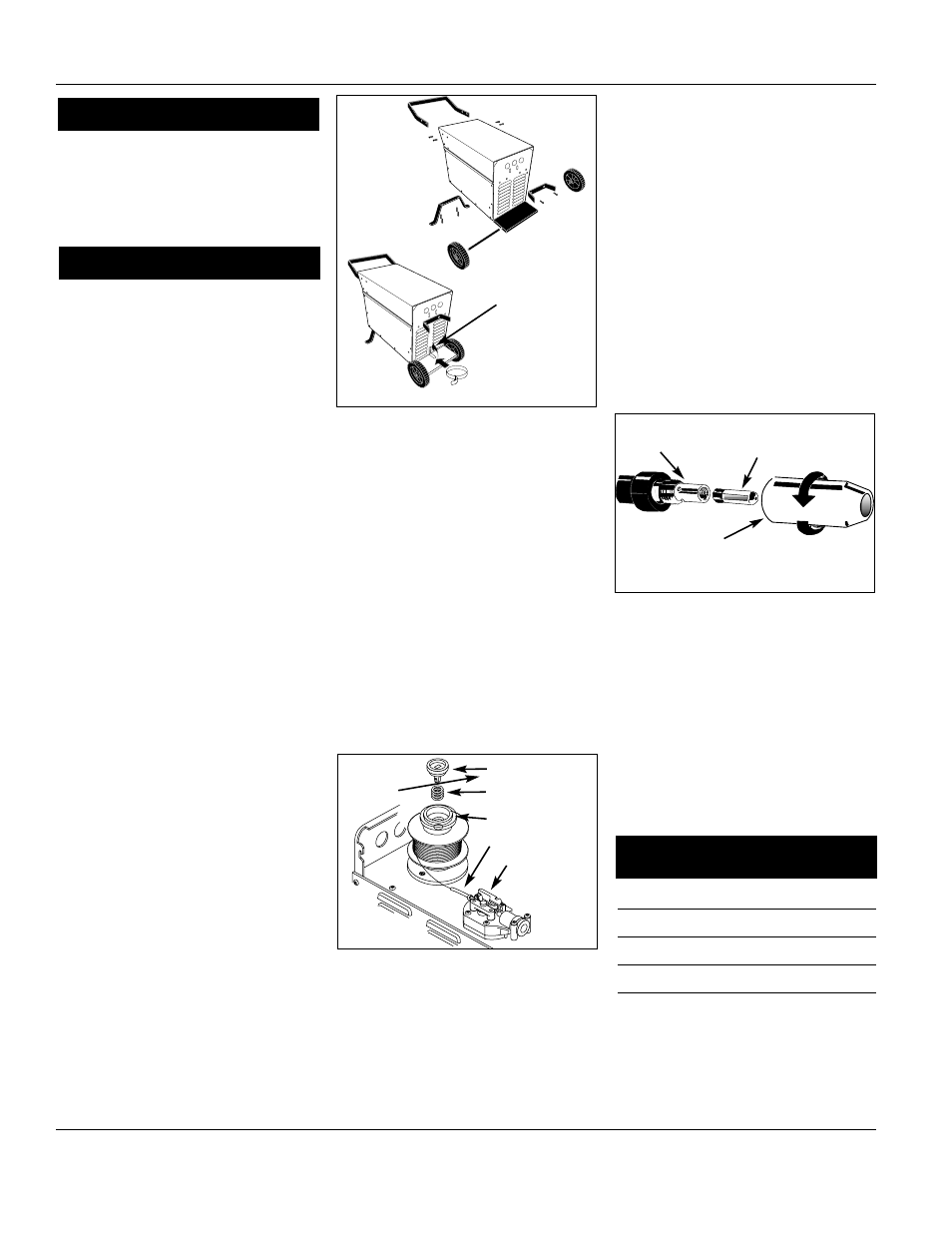 Ensamblaje instalación, Soldadora con arco con alambre continuo | Campbell Hausfeld WG3020 User Manual | Page 36 / 48