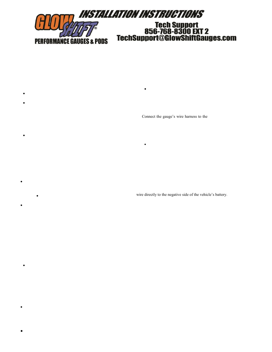 GlowShift 3in1 Diesel Combo Gauge - Boost, Pyrometer, Pressure User Manual | 2 pages