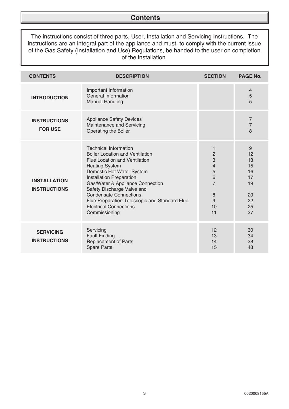 Glow-worm 18-30sxi Range User Manual | Page 3 / 48