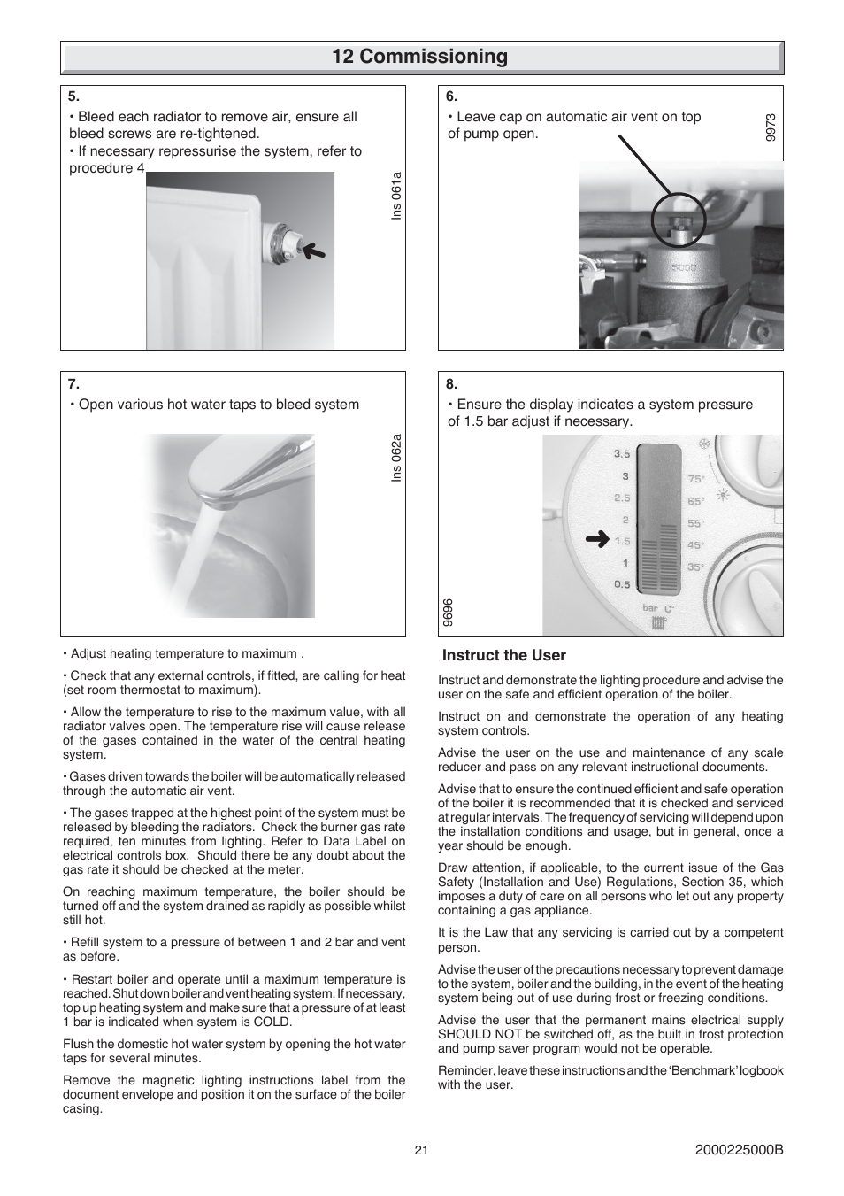 12 commissioning | Glow-worm 23c User Manual | Page 21 / 44