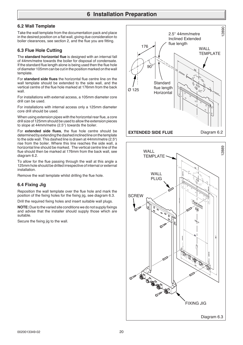 6 installation preparation | Glow-worm 24-38CXI Range User Manual | Page 20 / 52