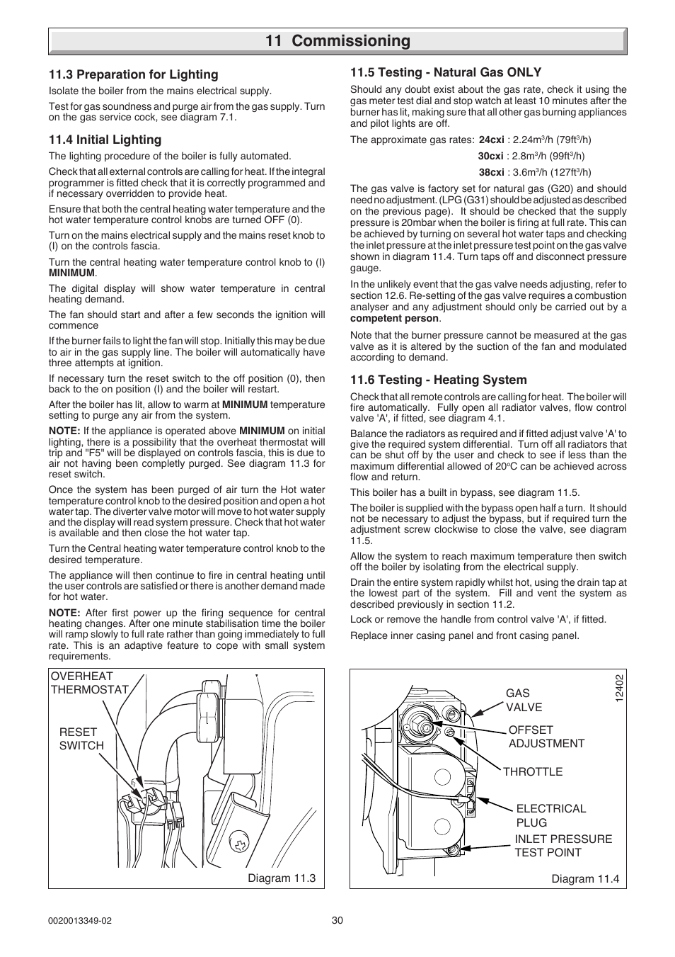 11 commissioning | Glow-worm 24-38CXI Range User Manual | Page 30 / 52