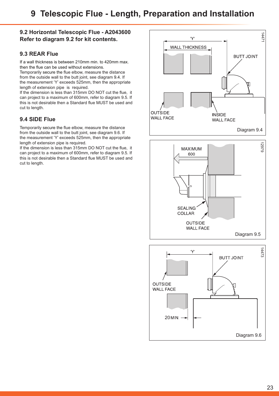 4 side flue | Glow-worm Betacom C User Manual | Page 23 / 68