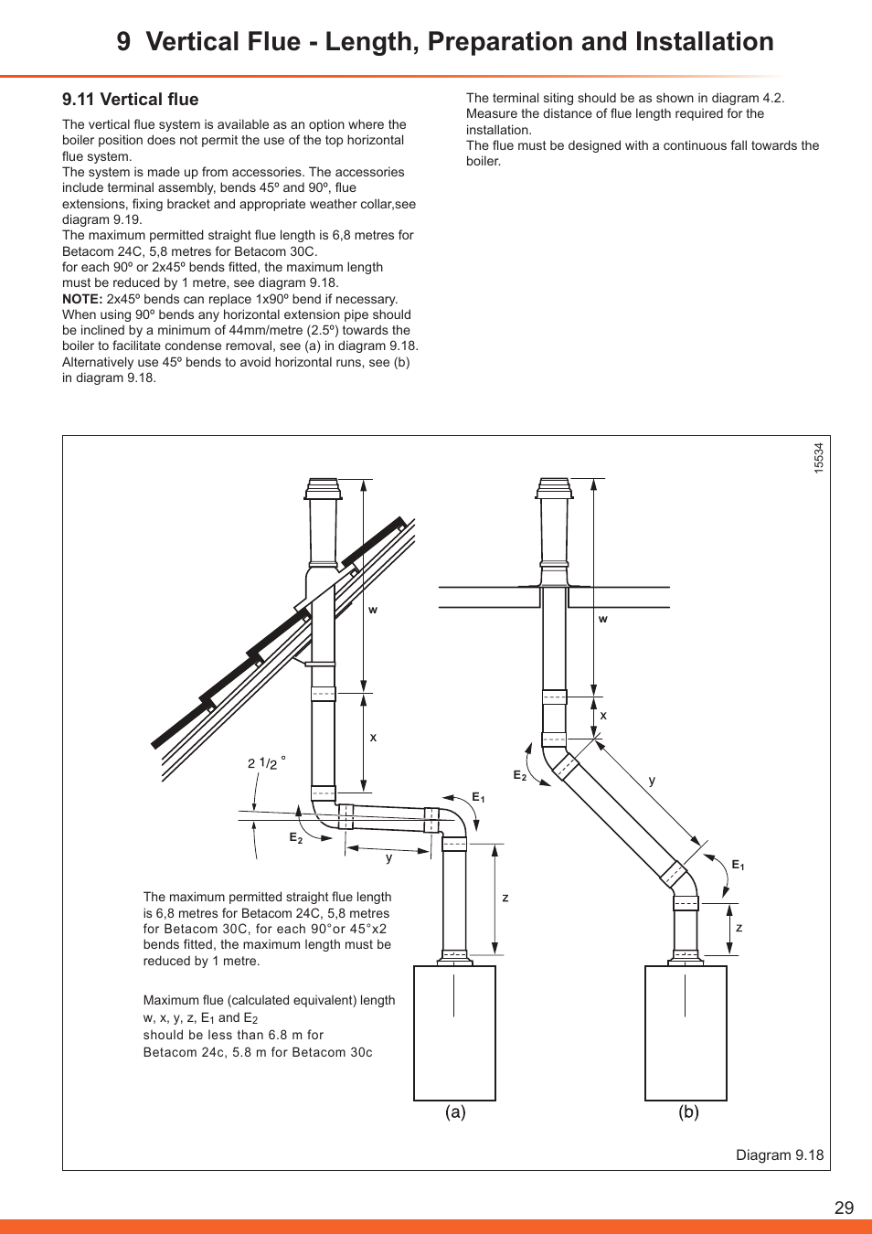 11 vertical flue | Glow-worm Betacom C User Manual | Page 29 / 68