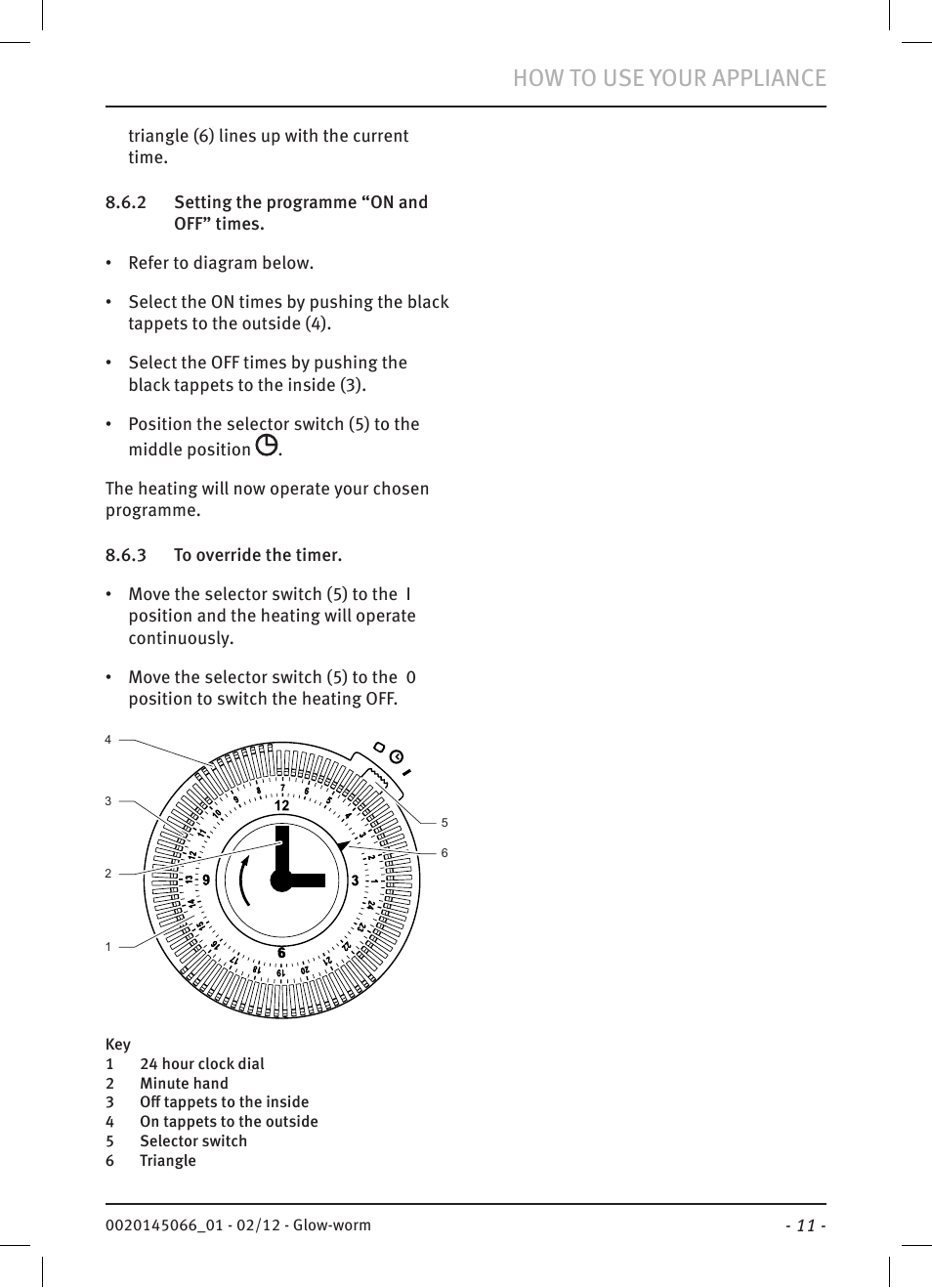 How to use your appliance | Glow-worm Betacom2 User Manual | Page 13 / 20