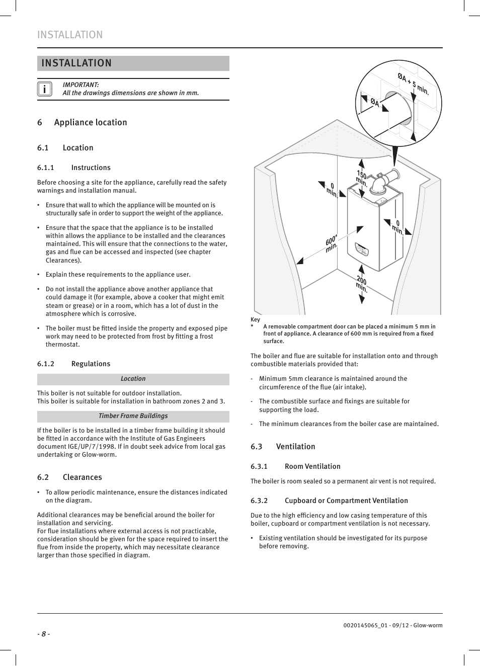 Installation | Glow-worm Betacom2 User Manual | Page 10 / 56