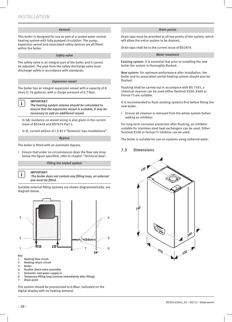 Installation | Glow-worm Betacom2 User Manual | Page 12 / 56
