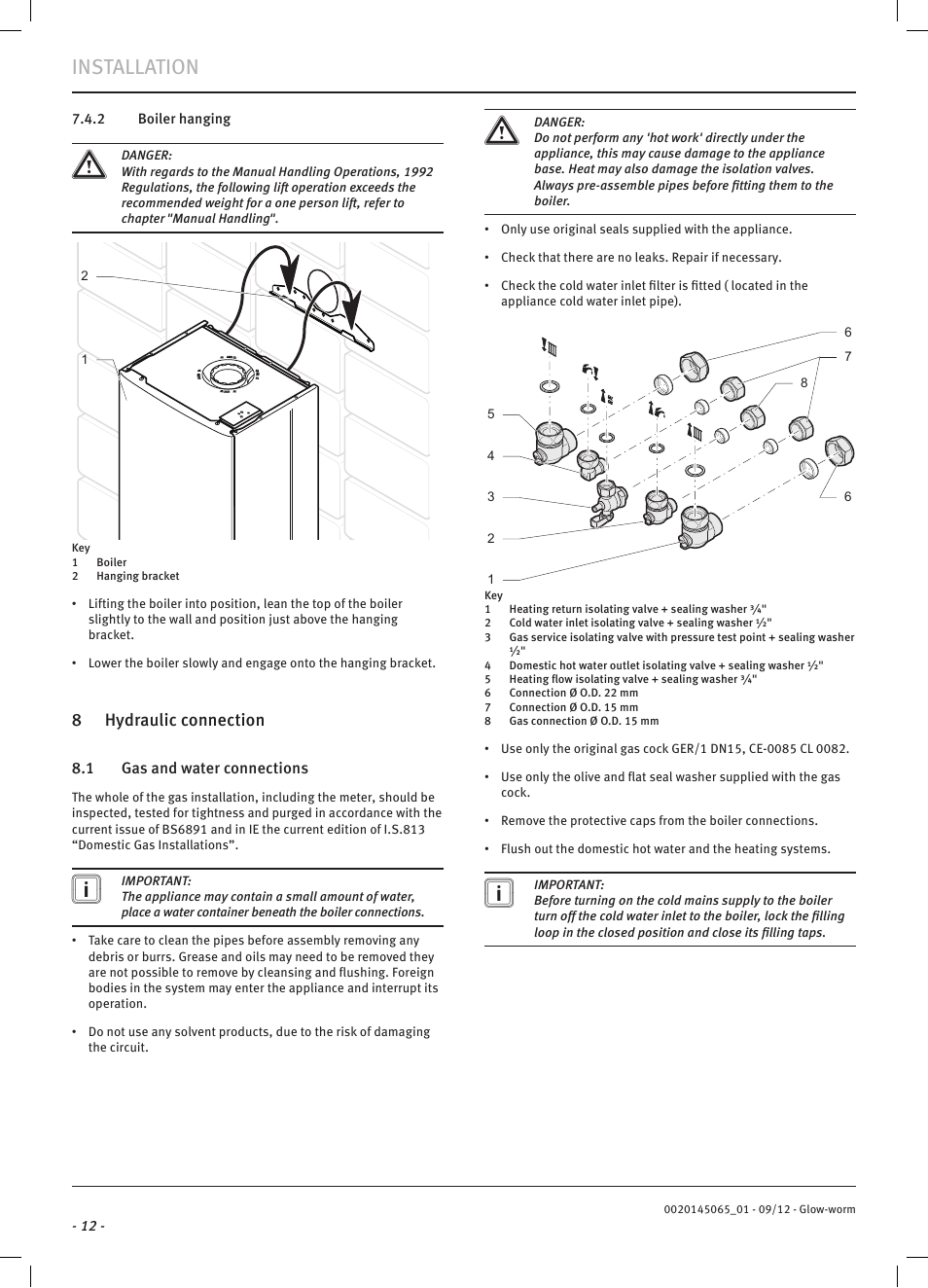 Installation | Glow-worm Betacom2 User Manual | Page 14 / 56