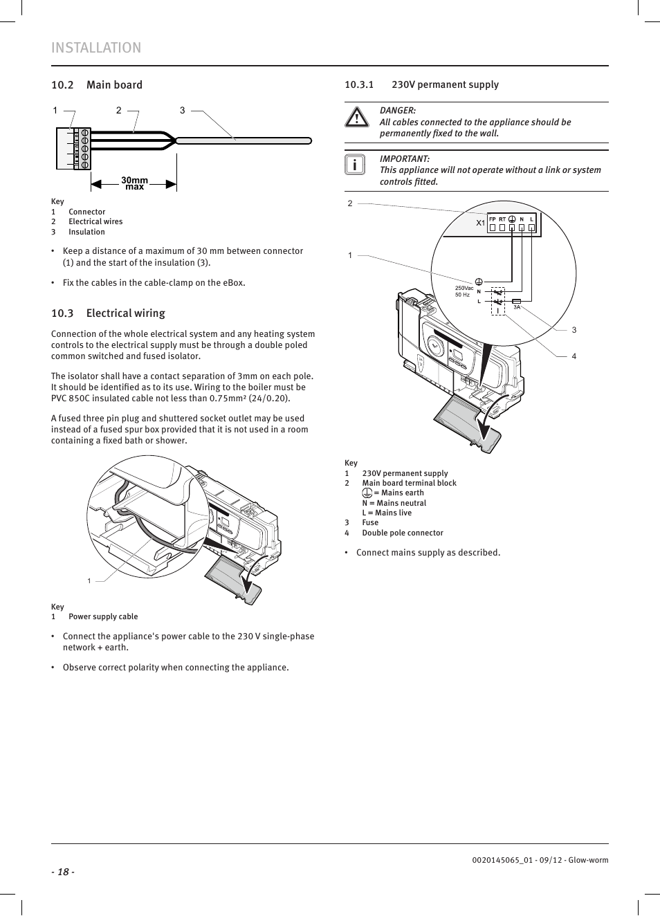 Installation | Glow-worm Betacom2 User Manual | Page 20 / 56