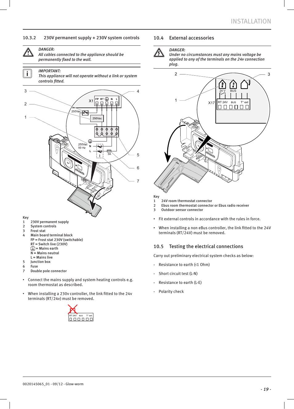 Installation | Glow-worm Betacom2 User Manual | Page 21 / 56