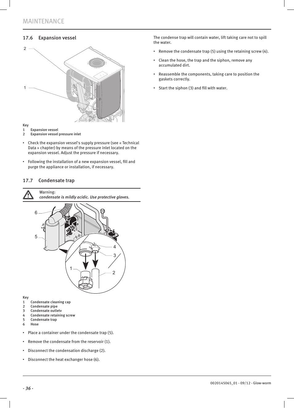 Maintenance | Glow-worm Betacom2 User Manual | Page 38 / 56