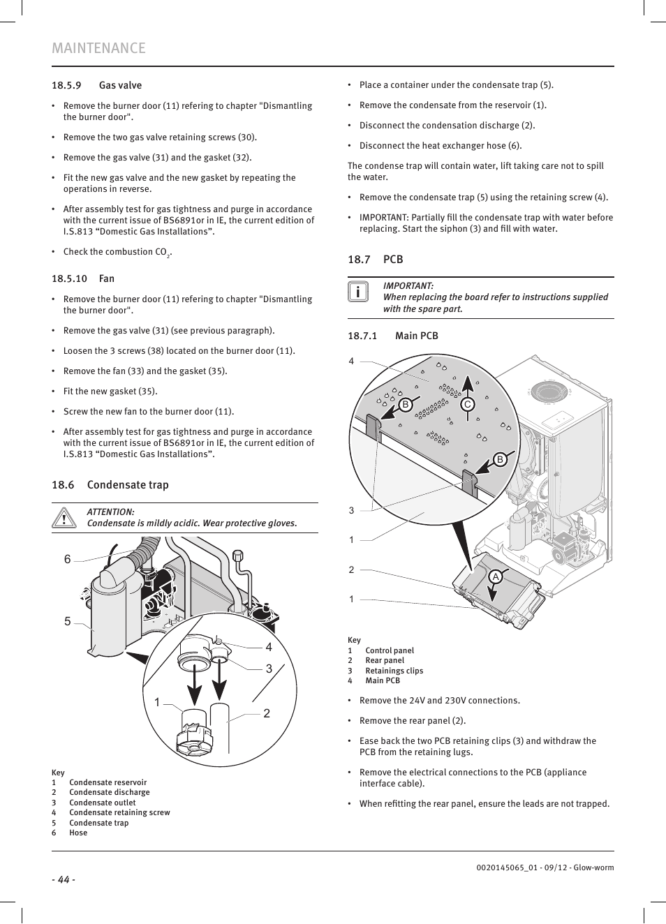 Maintenance | Glow-worm Betacom2 User Manual | Page 46 / 56