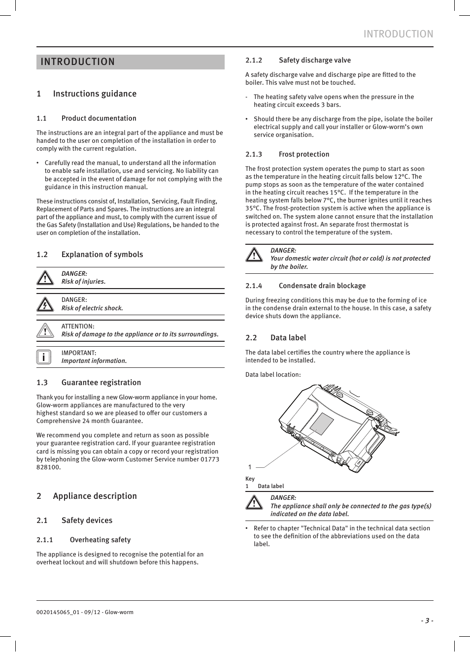Introduction | Glow-worm Betacom2 User Manual | Page 5 / 56
