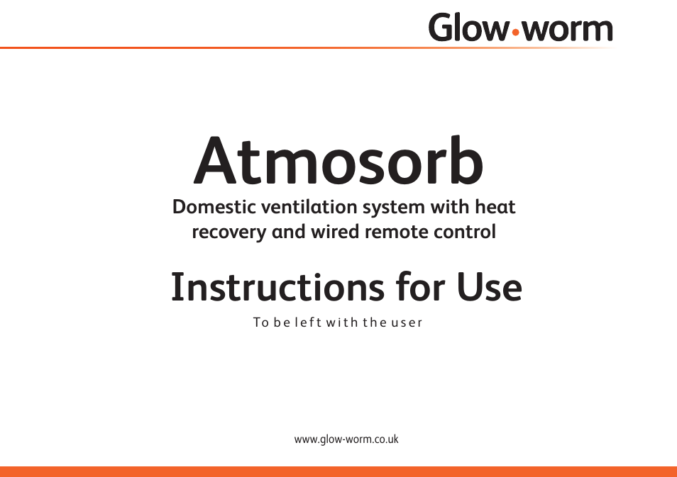 Glow-worm Clearly Heat Recovery User Manual | 20 pages