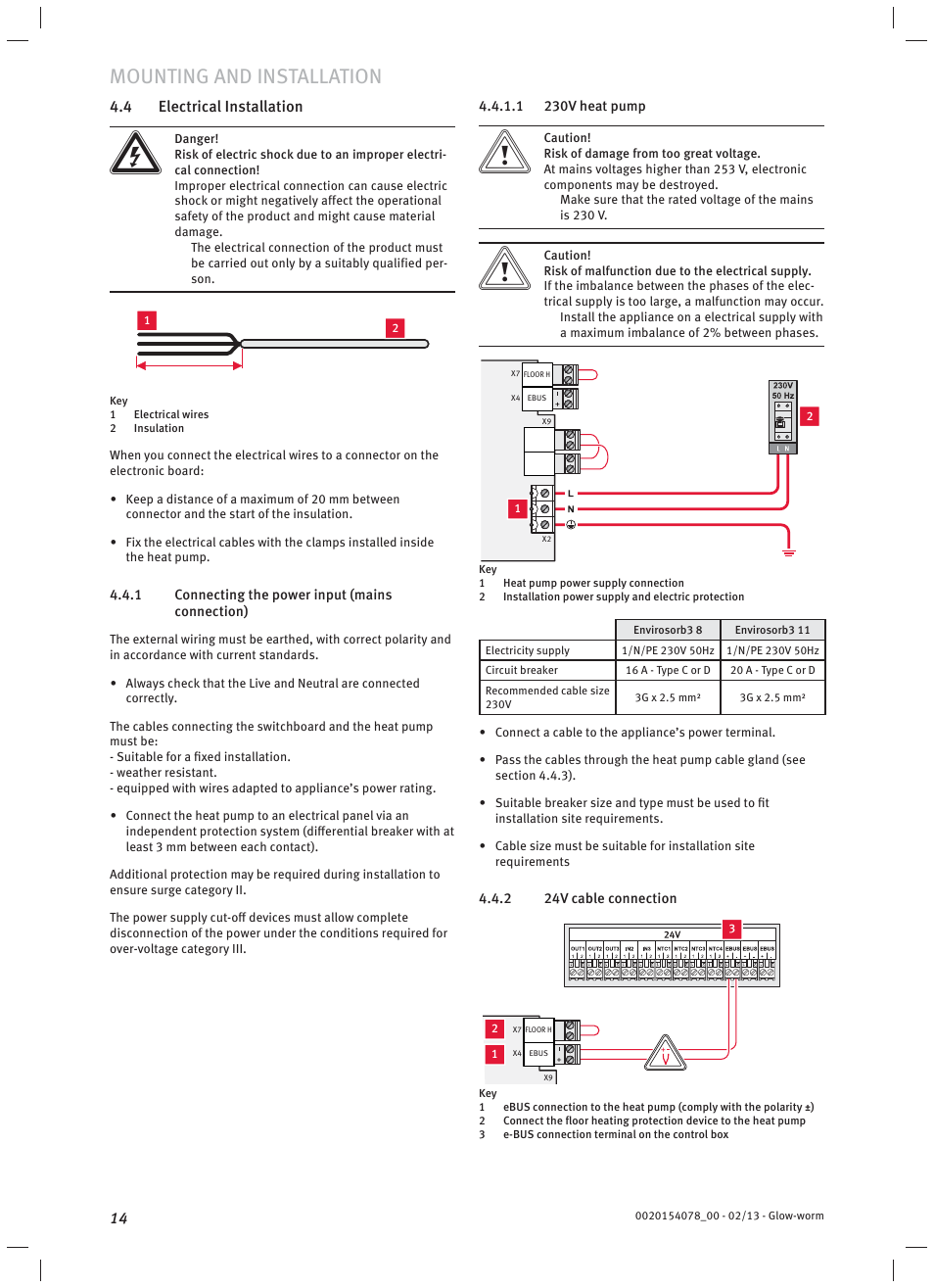 Mounting and installation | Glow-worm Clearly Heat Pumps Envirosorb3 User Manual | Page 14 / 28