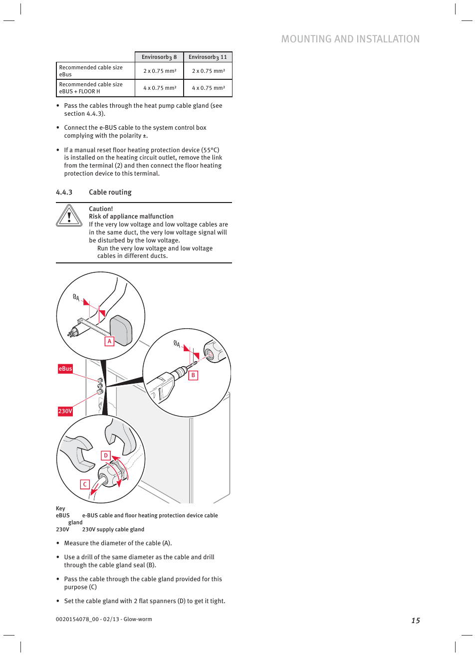 Mounting and installation | Glow-worm Clearly Heat Pumps Envirosorb3 User Manual | Page 15 / 28