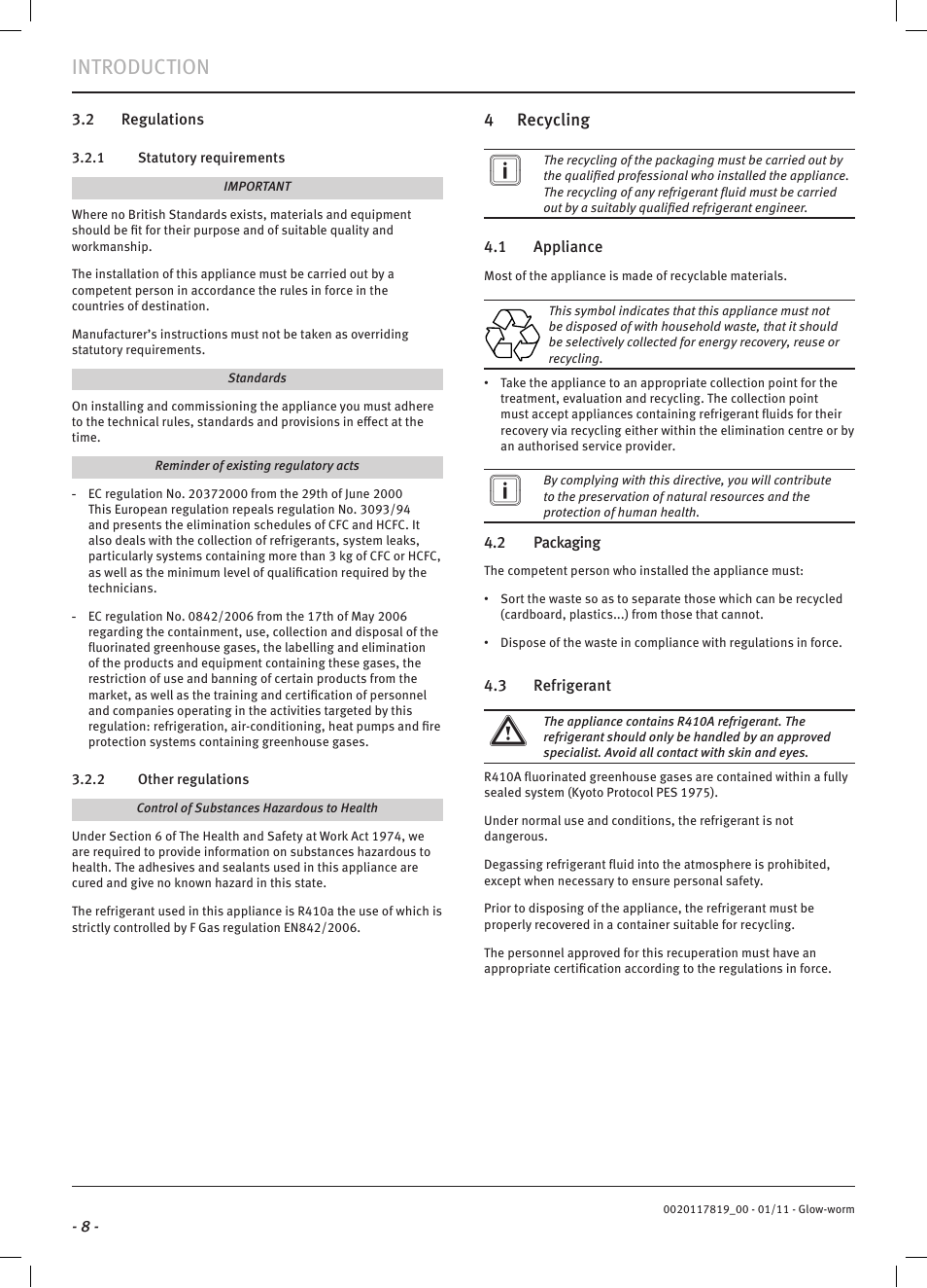 Introduction | Glow-worm Clearly Heat Pumps Envirosorb2 User Manual | Page 10 / 44