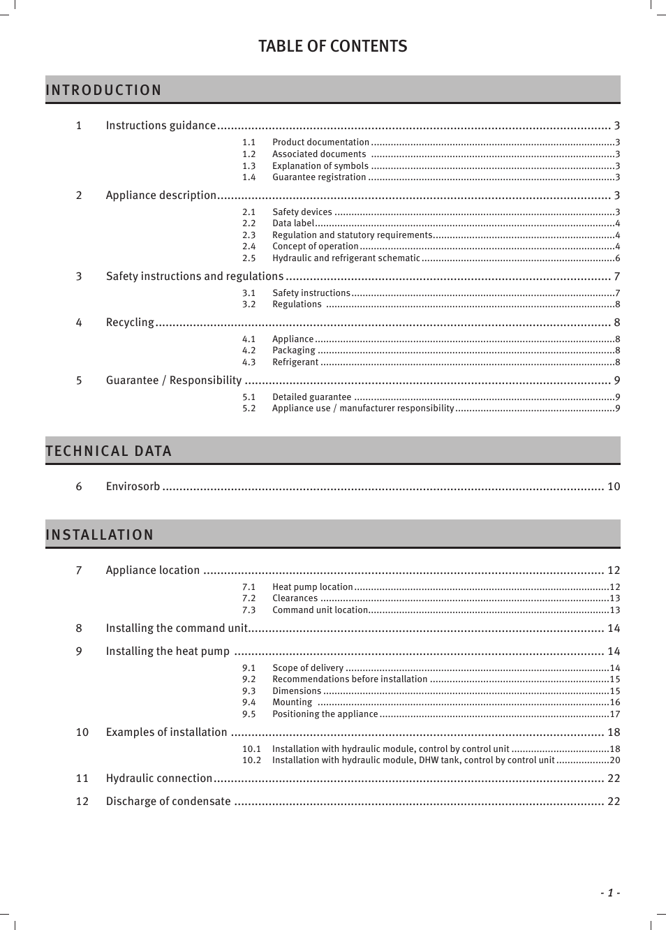 Glow-worm Clearly Heat Pumps 14kW User Manual | Page 3 / 44