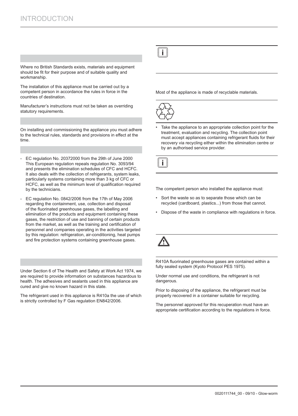 Introduction | Glow-worm Clearly Heat Pump 5 kW User Manual | Page 10 / 32