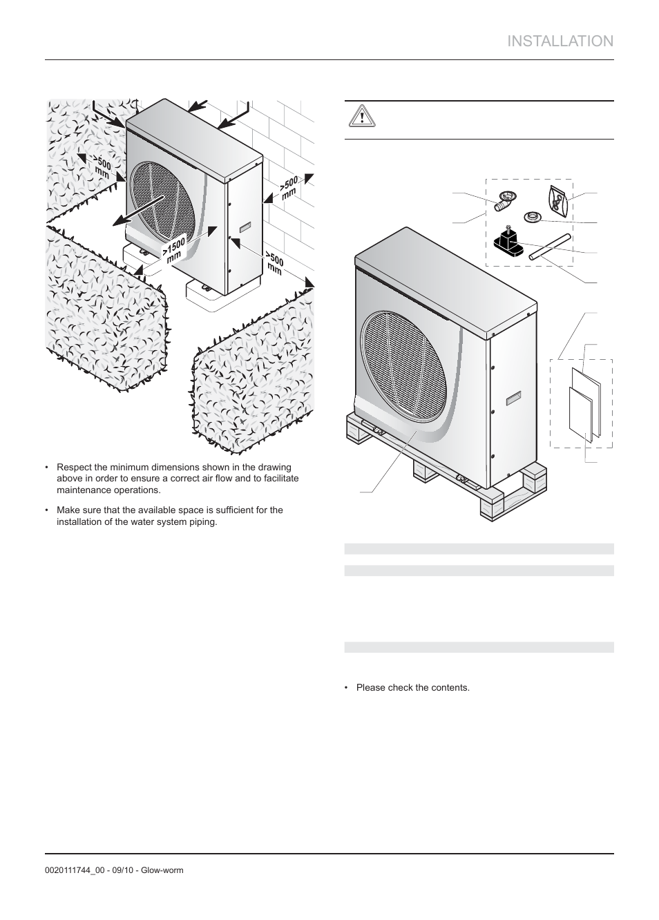 Installation, 7 appliance installation | Glow-worm Clearly Heat Pump 5 kW User Manual | Page 13 / 32