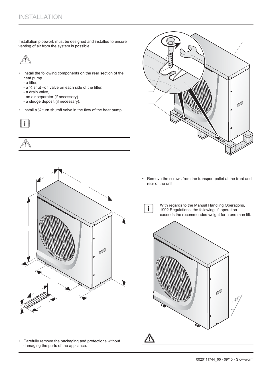 Installation | Glow-worm Clearly Heat Pump 5 kW User Manual | Page 14 / 32