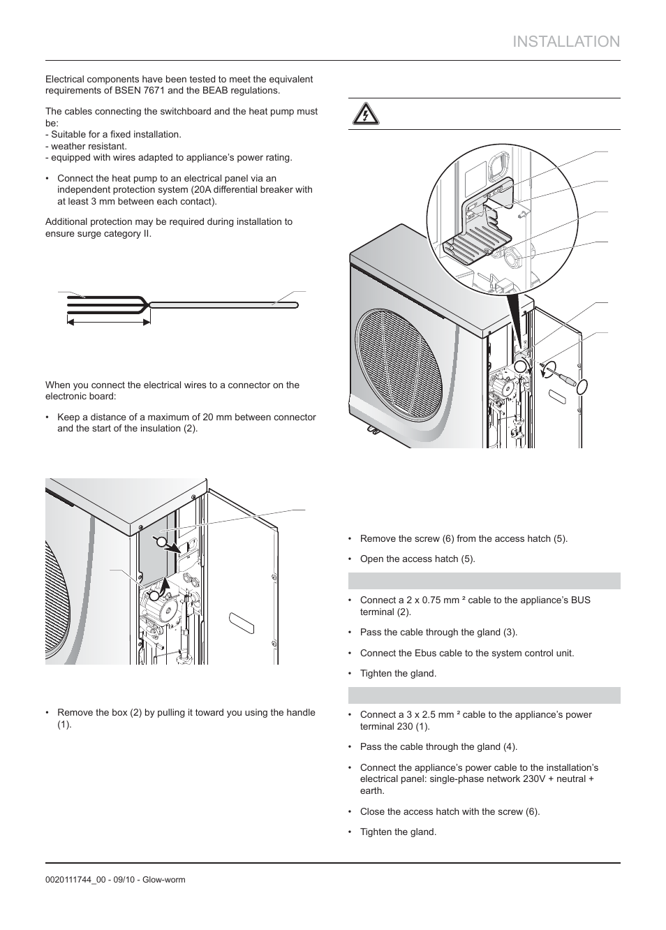 Installation | Glow-worm Clearly Heat Pump 5 kW User Manual | Page 17 / 32
