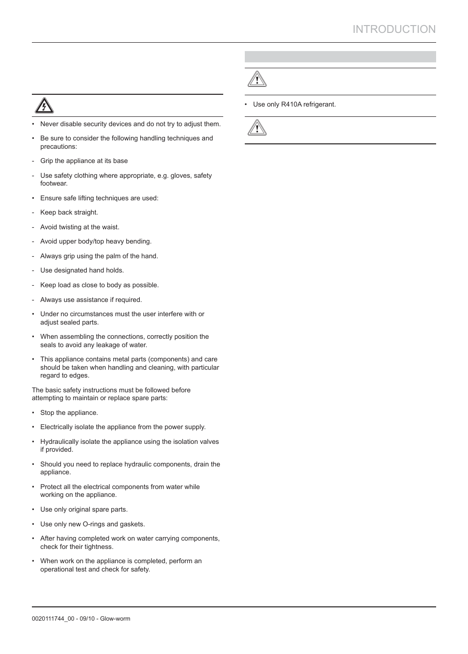 Introduction | Glow-worm Clearly Heat Pump 5 kW User Manual | Page 9 / 32